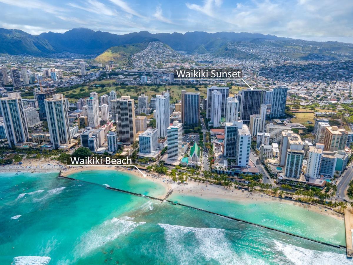 Waikiki Sunset Mountain View Near Beach With Parking Honolulu Kültér fotó